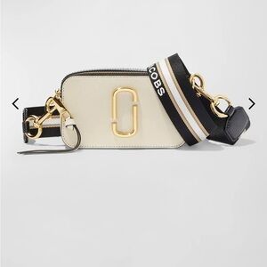 Marc Jacobs Ivory and Black Crossbody Bag